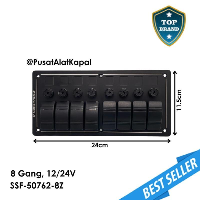 Saklar Anti Air Switch Panel Waterproof 8 Gang SSF-50762-8Z