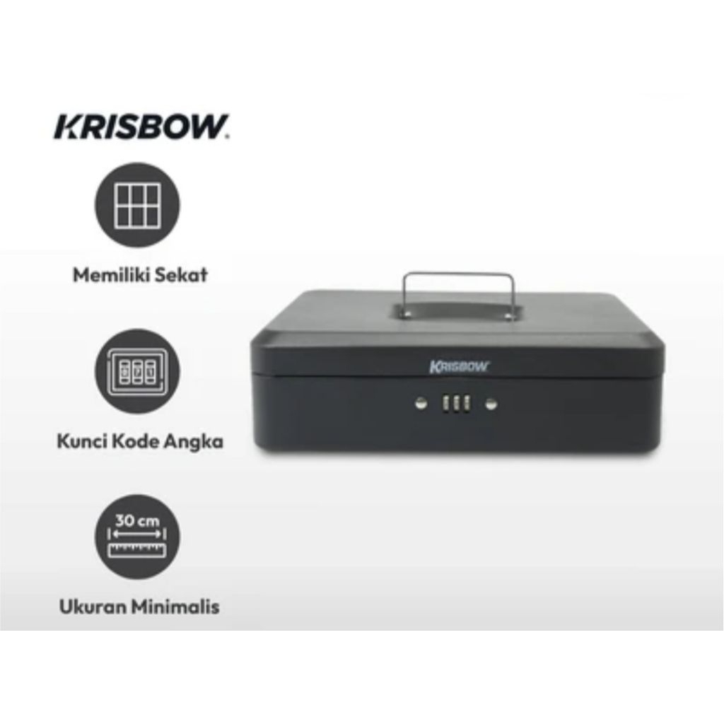 Cash Box Krisbow cashbox kombinasi angka brangkas uang brankas krisbow portable