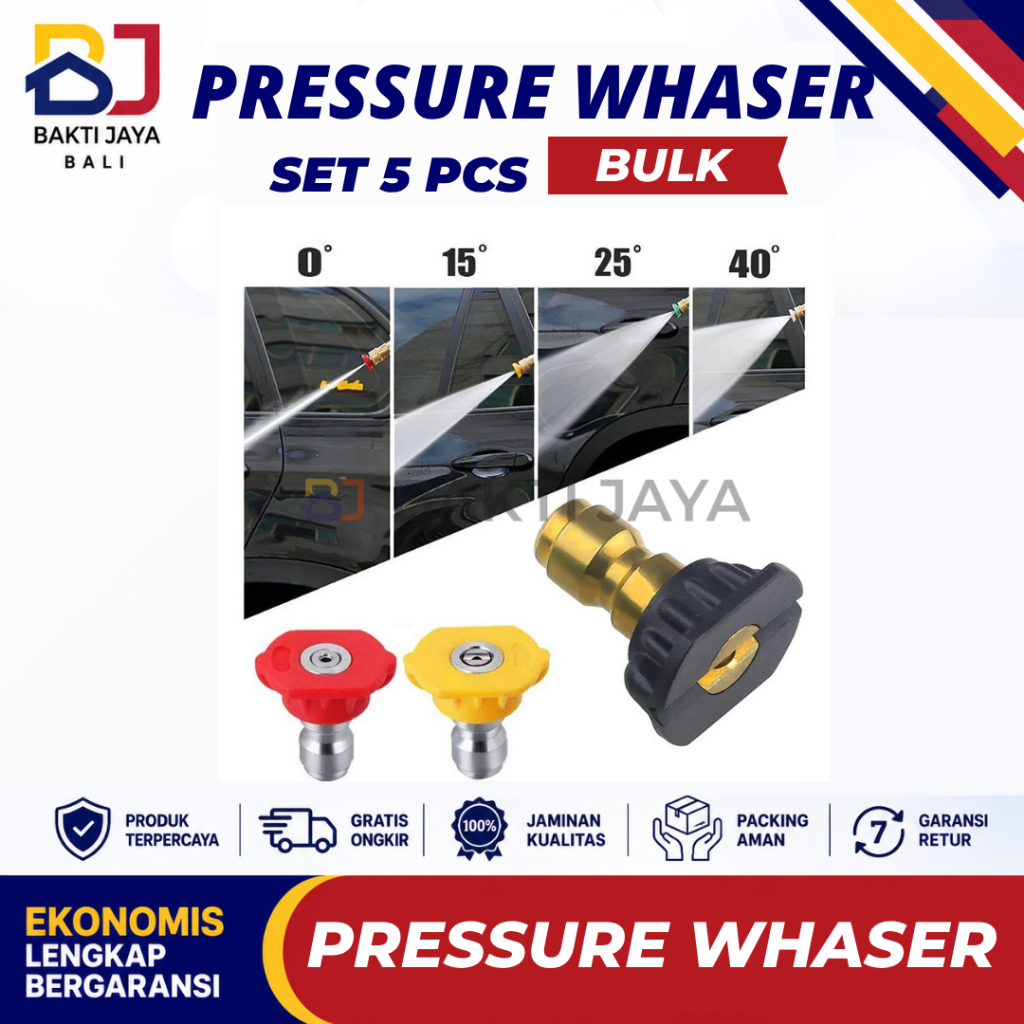Pressure Washer Nozzle 5 Pcs / Spray Nozzle Tip Jet Cleaner