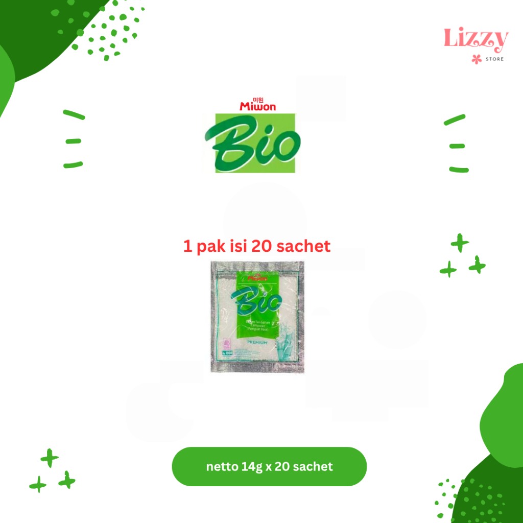 Miwon Bio Micin 1000 Penyedap Rasa 1 Pak 20 Sachet Netto 14g