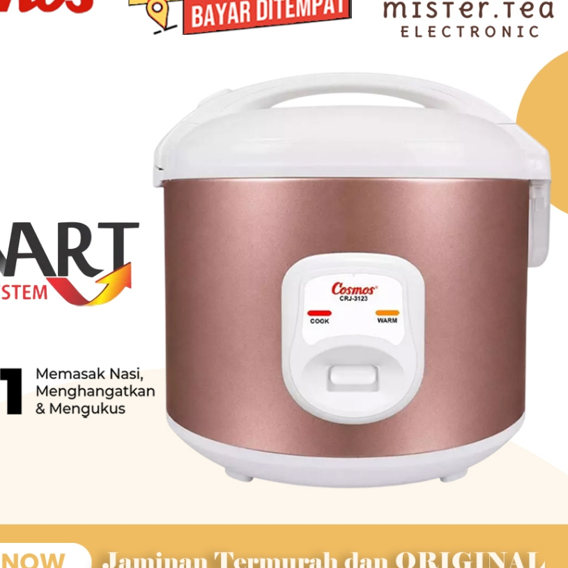 [COD READY] COSMOS RICE COOKER / MAGIC COM CRJ3123 P / CRJ 3123 P / CRJ-3123 P (1,8 LITER) GARANSI R