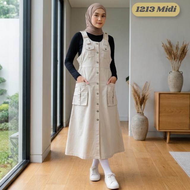 Pasolex Overall Mikhayla 1213 Midi Overall Wanita