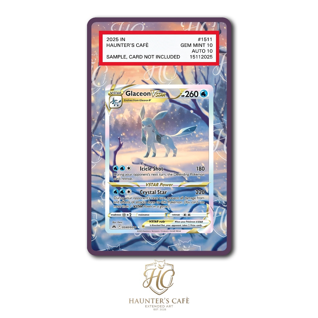 Glaceon VSTAR #GG40 Pokemon Crown Zenith (Custom Extended Art)