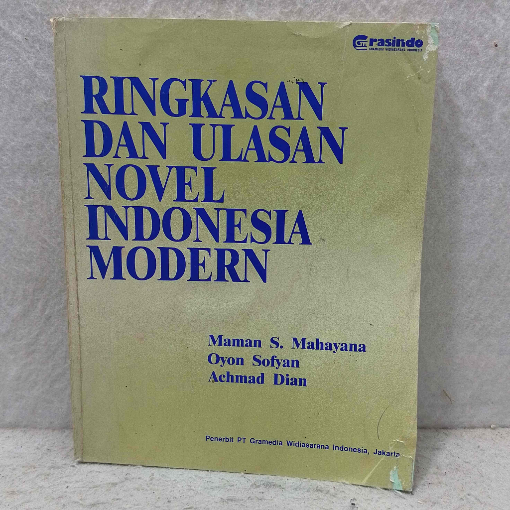 Buku Ringkasan dan Ulasan Novel Indonesia Modern - Maman S Mahayana - Oyon Sofyan - Achmad Dian - Gr