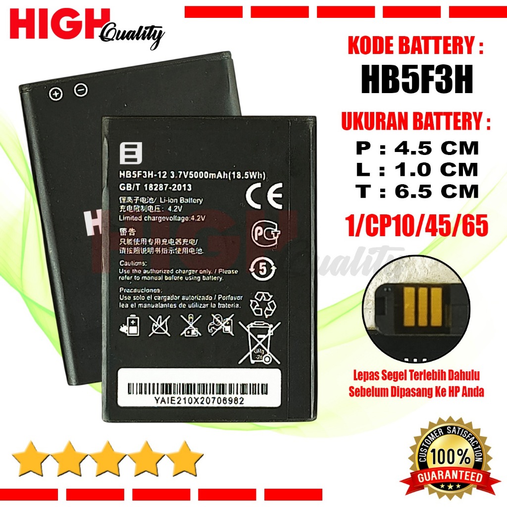 Baterai Battery Original HB5F3H Untuk Modem Mifi Wifi Bolt MAX E5372 E5372T E5575 E5775 4G LTE