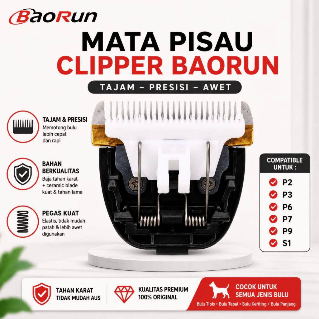 3 PCS Mata Pisau Cadangan Baorun S1, P2, P3, P6, P7, P9 - Mata Pisau Multifungsi Baorun - CP44