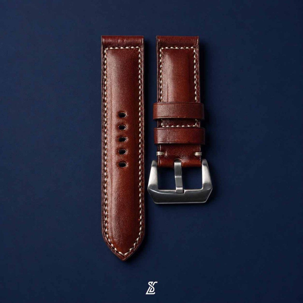 Lucky Strap Tali Jam Tangan Kulit Sapi Mahogany Brown Panerai Handmade - Strap Jam Pria Wanita