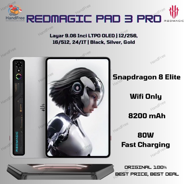 Redmagic Astra Pad 3 Pro Snapdragon 8 Elite Wifi Only