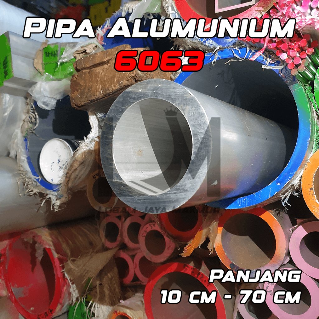 Pipa Alumunium / Aluminium 6063 OD 89 mm x ID 63.5 mm Tebal 12.7 mm Harga panjang per 10 cm • 15 cm 