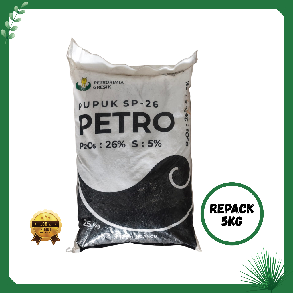 Pupuk SP-26 PETRO Petrokimia Gresik P2O5 26% S 5% Repack 5kg