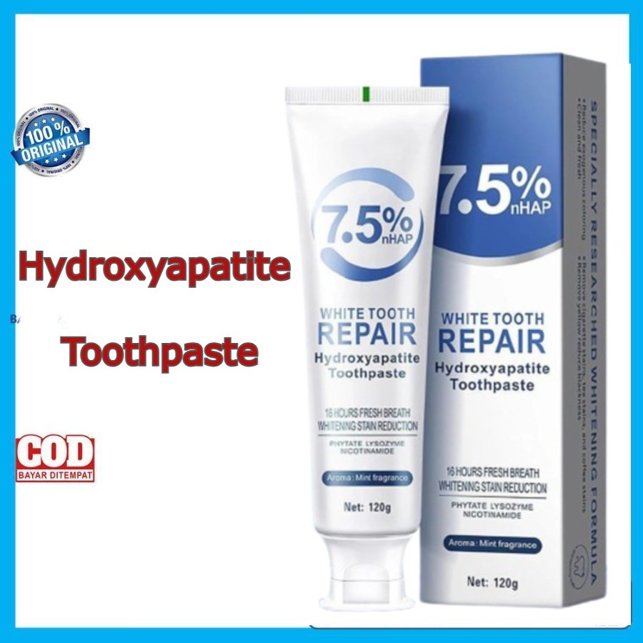 Hydroxyapatite Toothpaste Pasta Gigi Pemutih White Tooth Repair