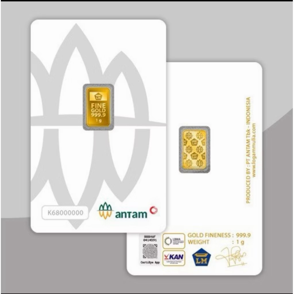 Emas ANTAM Logam Mulia 1 Gram - 99.99% Murni, Kemasan Aman, Investasi Terpercaya