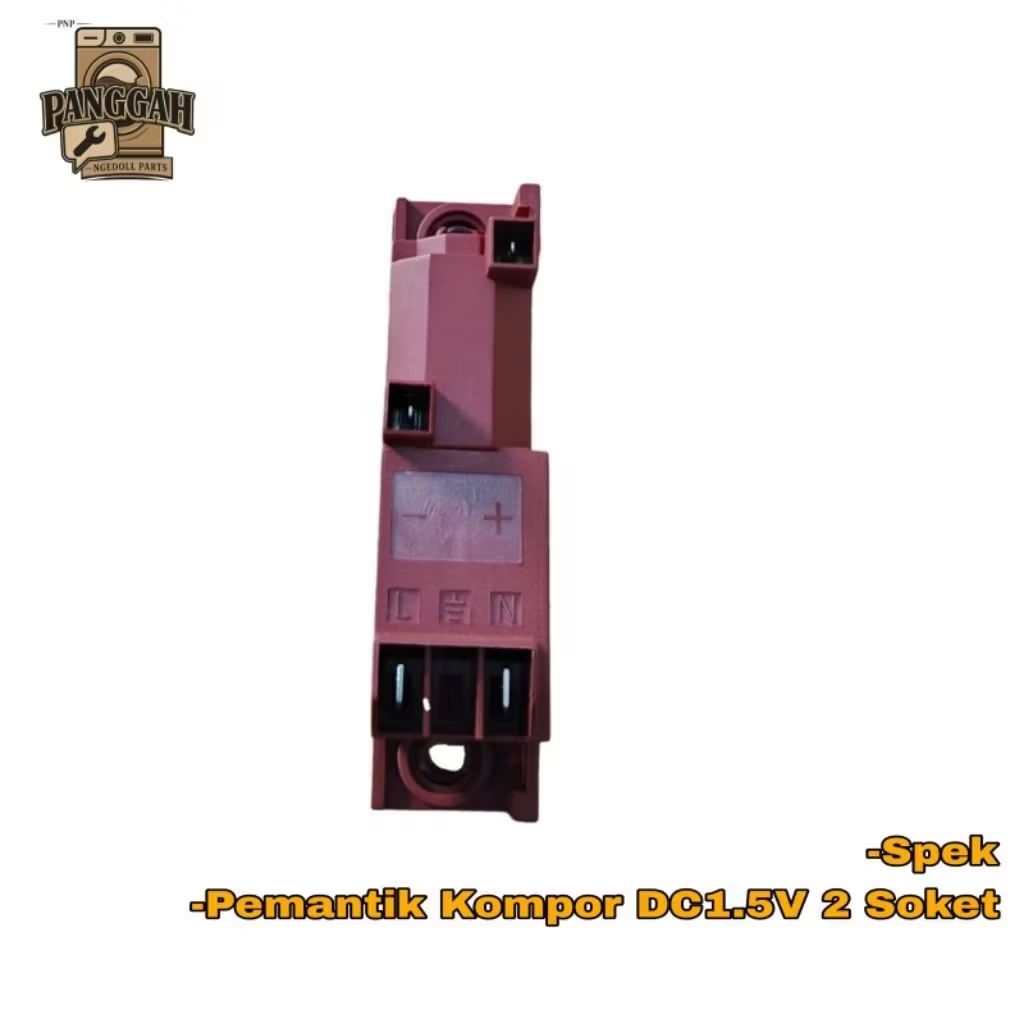 Pemantik Kompor 2 Soket DC Pulse Ignition Ariston 1.5V 2 Pin Akumulator 2 DC