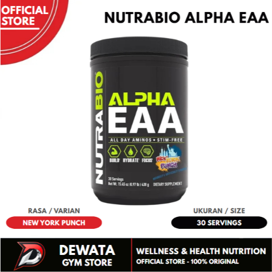NutraBio USA Alpha EAA With Alpha Gpc 300mg 30 Sajian Premium Import