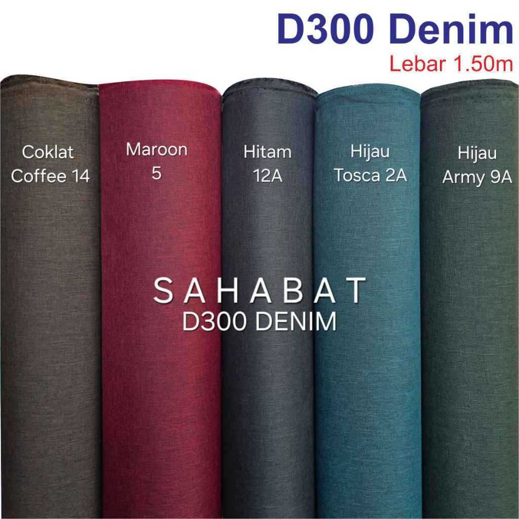 Bahan D300 Denim / Bahan Kain Tas Ransel