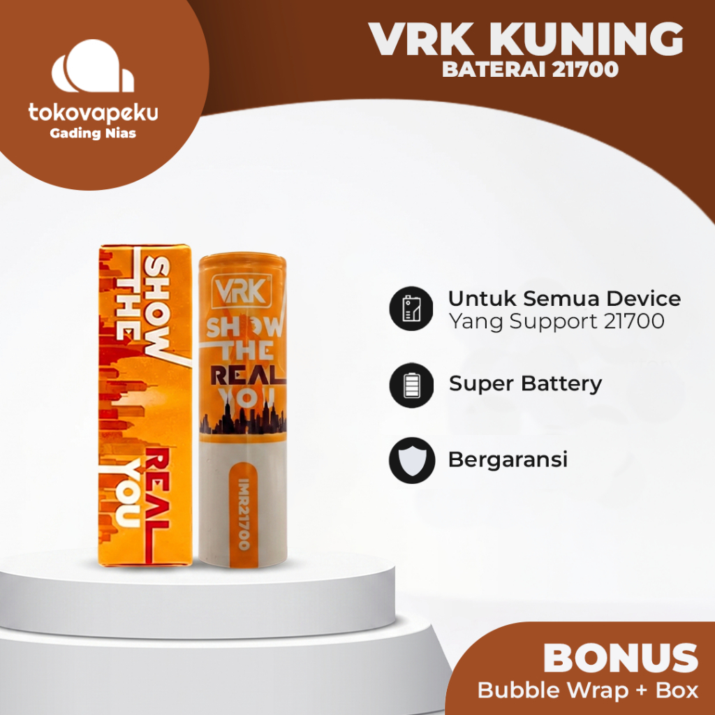 VRK Battery VRK 21700 3750mAh Battery by VRK Original