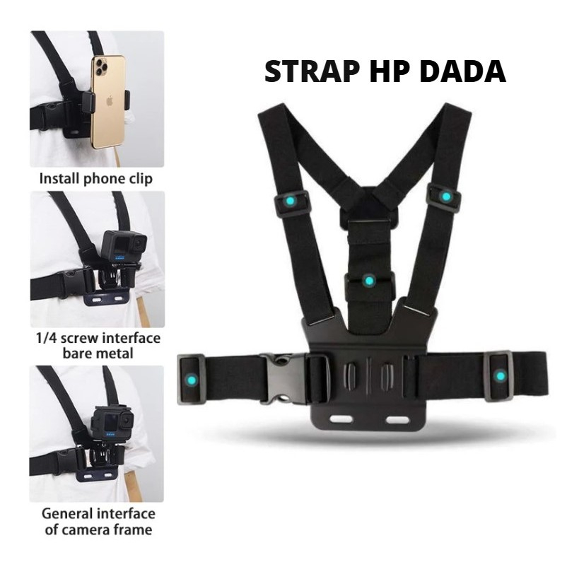 Chest Strap Hp Dada Chest Strap Handphone Body Strap Hp Holder Hp Dada