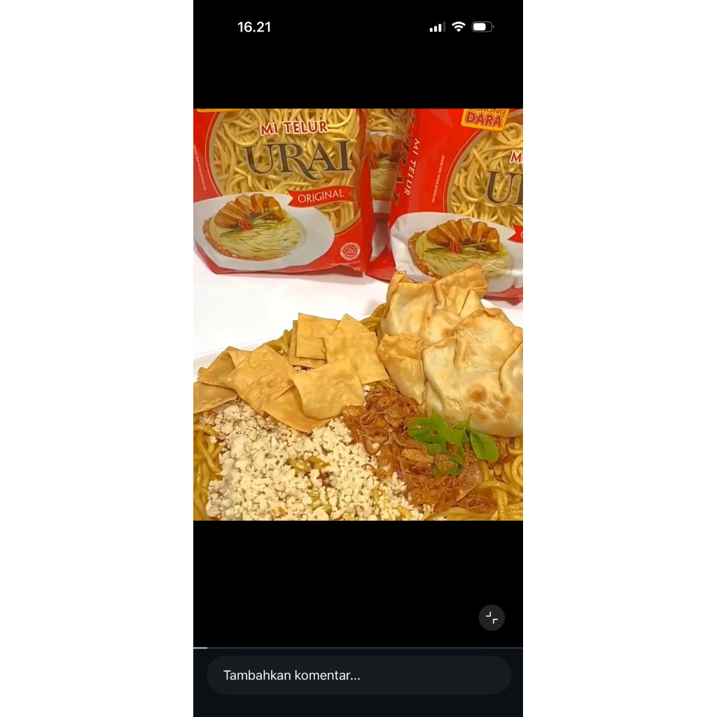 mie urai burung dara