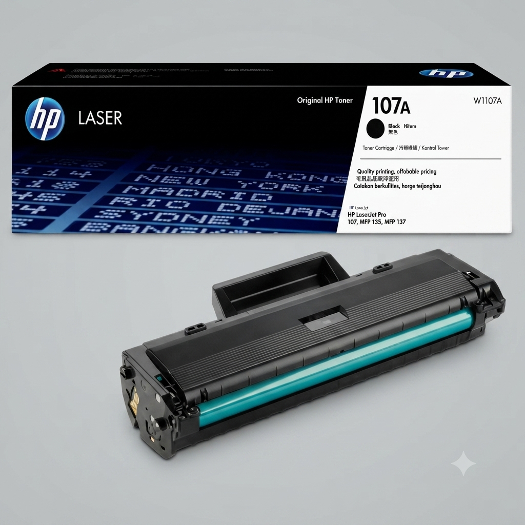 Tinta Printer HP 107A Black Laser Toner Cartridge Hitam Printer series HP