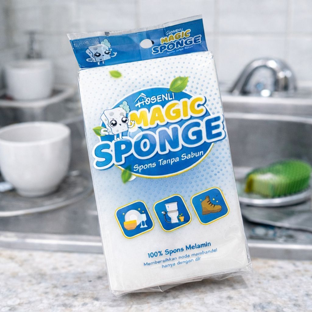 MH - Spons Ajaib Magic Sponge Melamine Pembersih Kerak Karat Panci Wastafel Noda Membandel