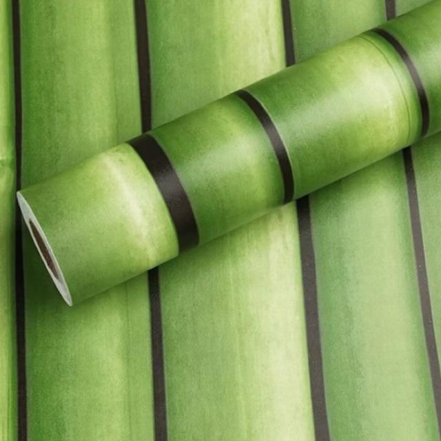 WALLPAPER STICKER DINDING MOTIF BAMBU 3D ELEGAN ukuran 4meter x 45cm