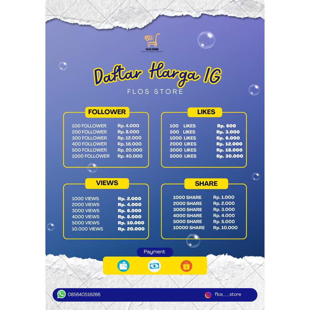 FOLLOWERS IG | TAMBAH FOLLOWERS LIKE VIEW SHARE IG MURAH | PROSES CEPAT | NO PASSWORD