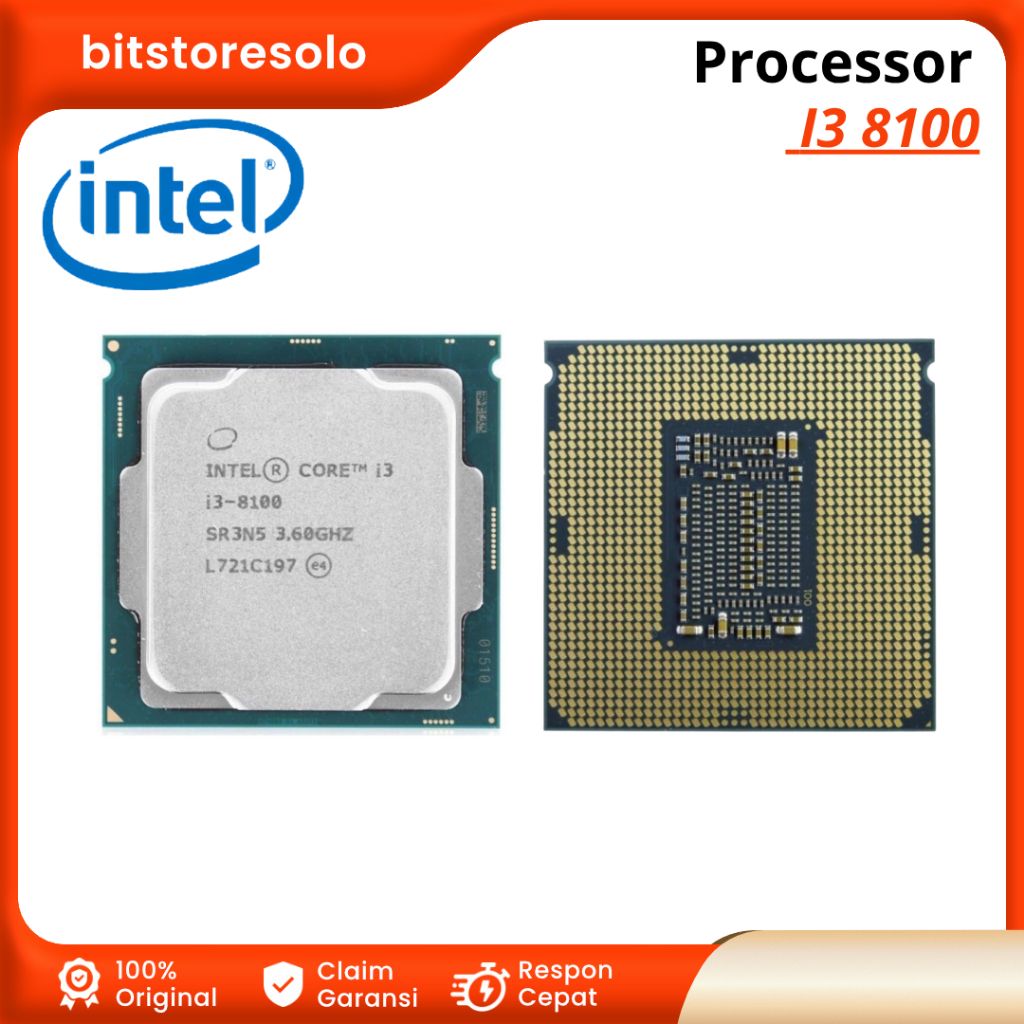 Processor Intel Core I3 8100 3.60GhZ Tray LGA 1151 / I3 8100 / 8100