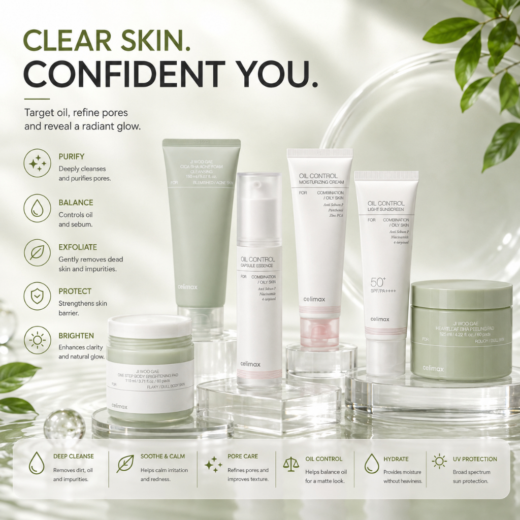CELIMAX Ji Woo Gae Heartleaf BHA Peeling Pad 60 pads / One Step Body Brightening Pad 110ml / Cica BH
