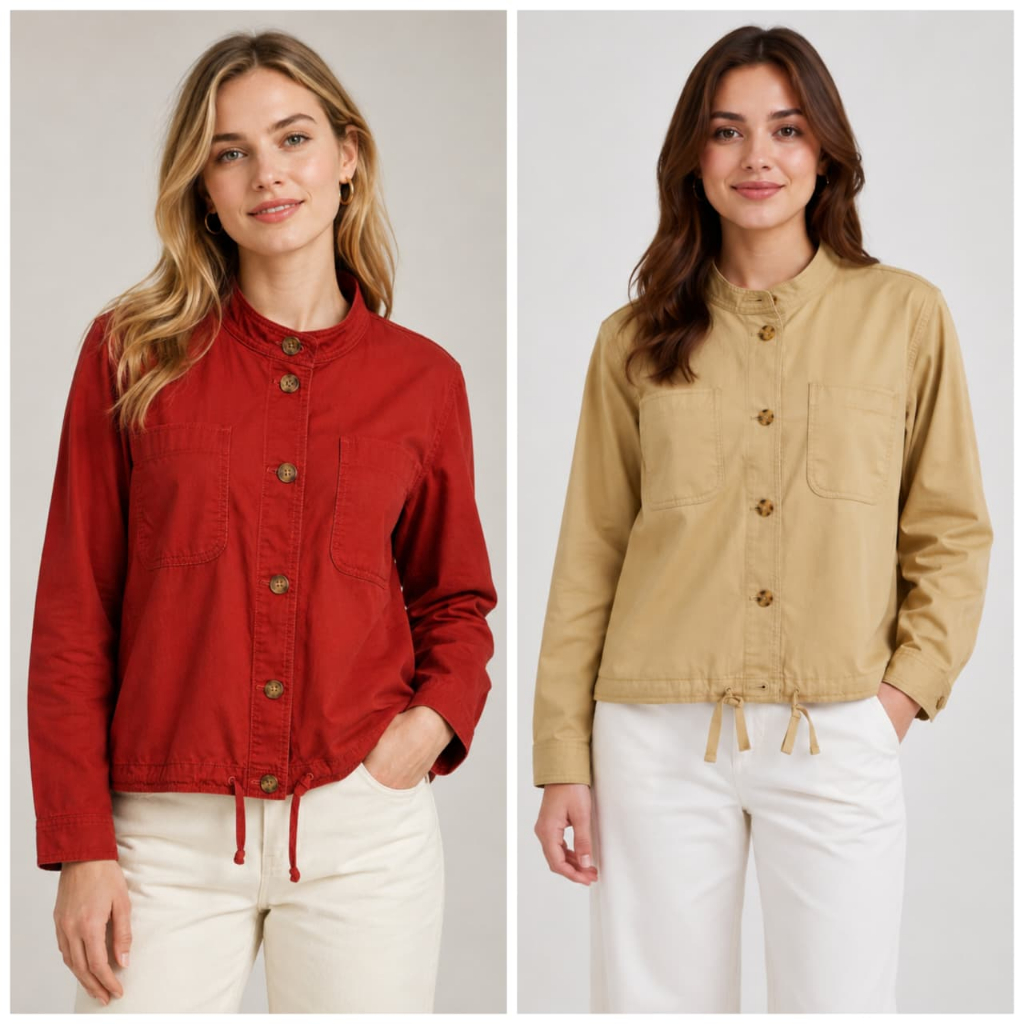 Jacket Talbots Utility Cotton Drawstring Jackets