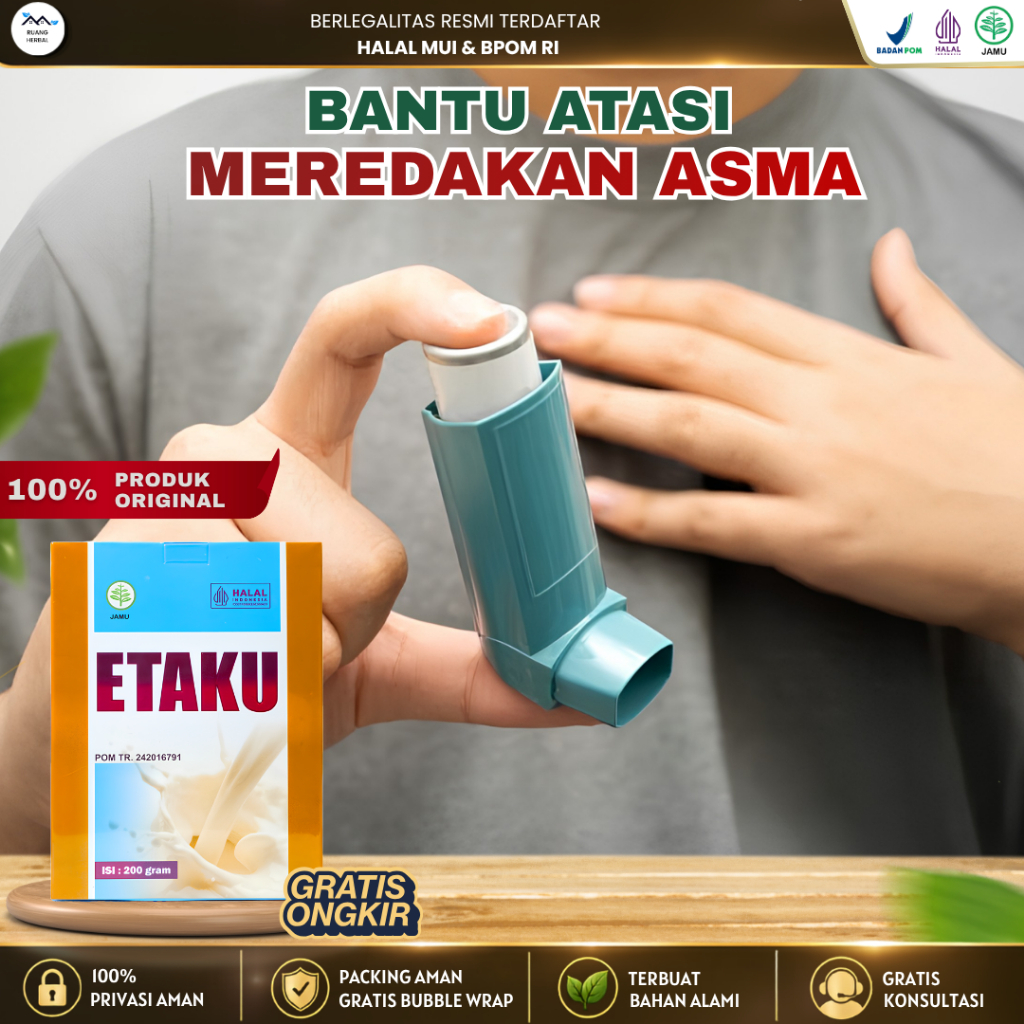 Etaku Susu Kambing Etawa Untuk Meredakan Asma Melancarkan Pernapasan Sesak Nafas - Sudah BPOM & HALA