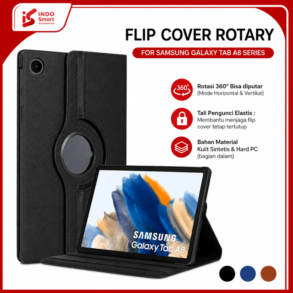 Case Samsung Galaxy Tab A8 Flip Cover Rotary 360° Stand T295 T350 P355 T385 P205 X205 2015 2017 2019