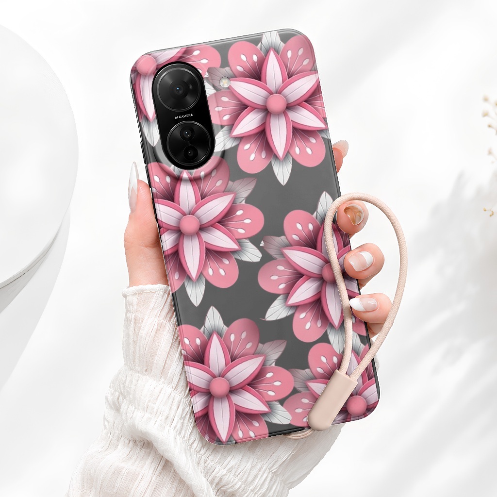 Case Redmi A5 Fashioncase Transparan Premium +Tali Gantung