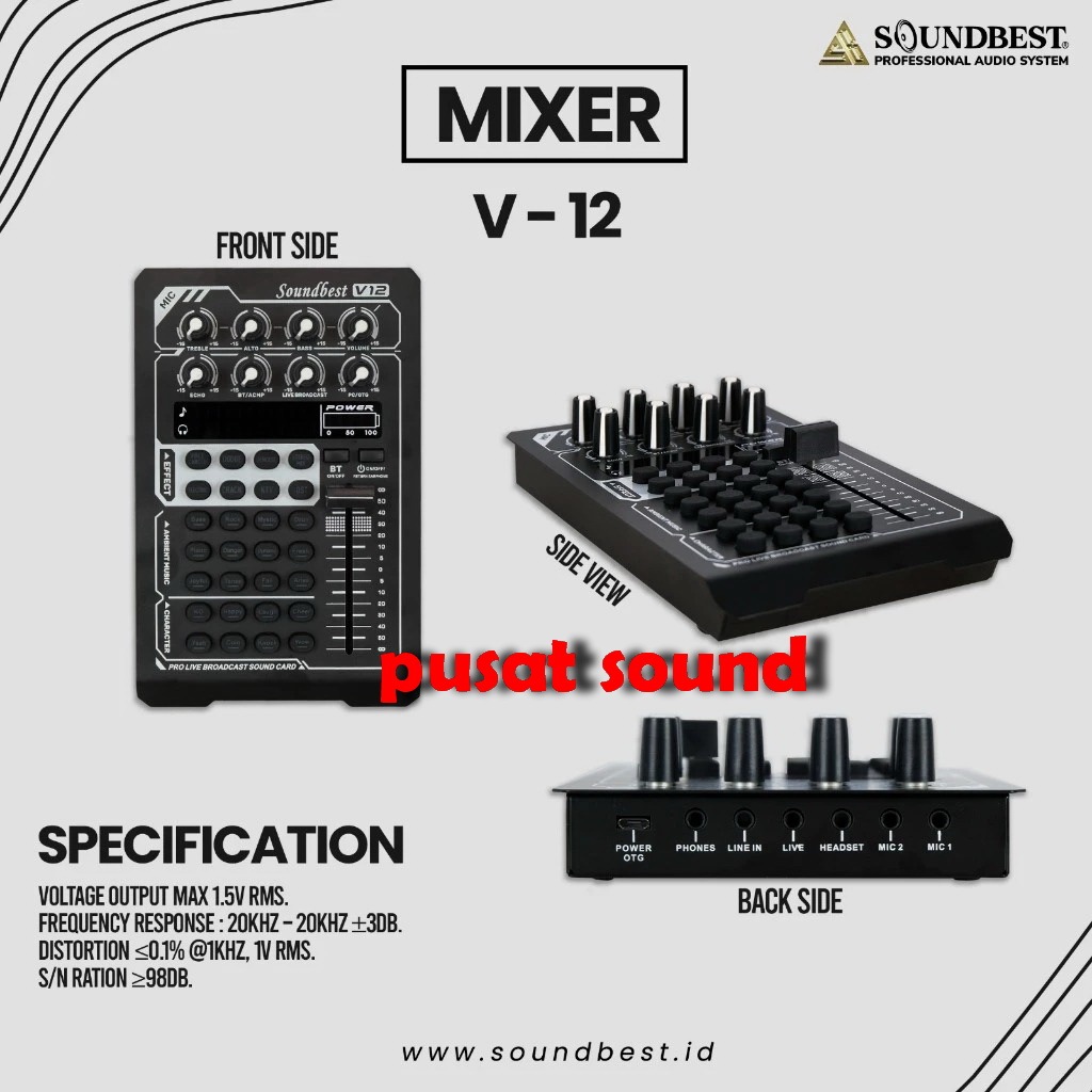 SOUNDBEST Soundcard V-12 / V12 Garansi Resmi