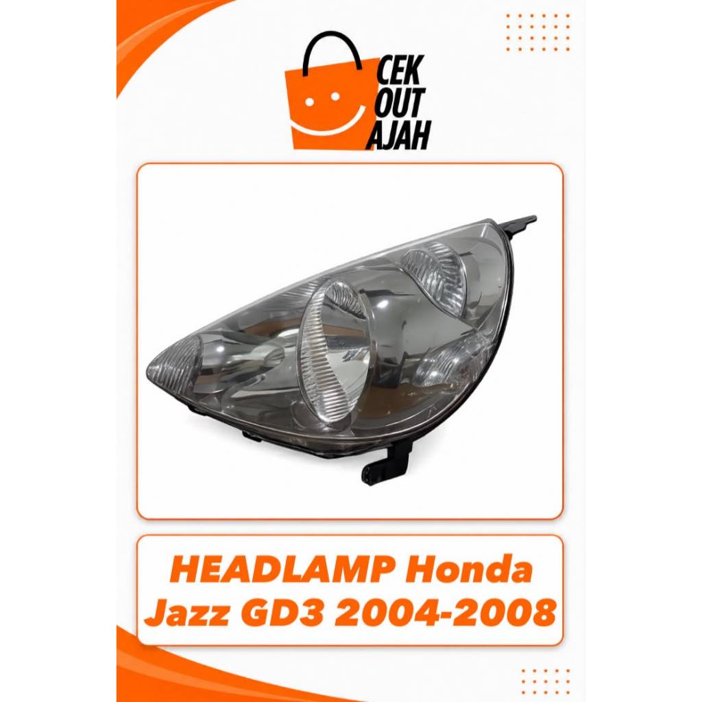 Headlamp BEKAS Honda Jazz GD3 2004-2008 & Honda Fit GD1/GD3 // MULUS // SIAP PAKAI