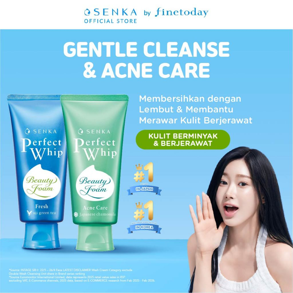 [Special Bundle] Senka Perfect Whip Acne Care 100gr & Whip Fresh 100gr
