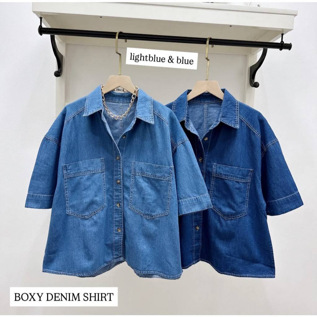 BOXY DENIM SHIRT