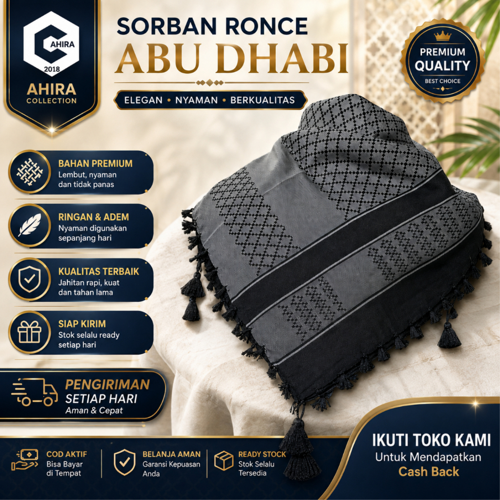 CAHIRA SORBAN ARAB ABU DHABI SURBAN ARAB SURBAN PRIA