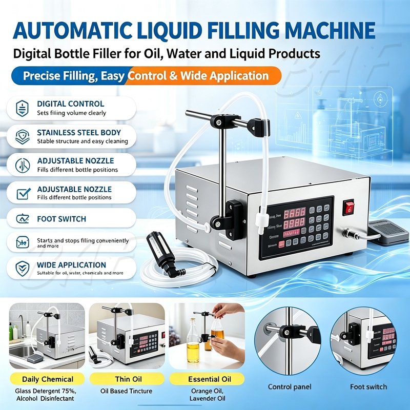 Mesin Filling Liquid Otomatis CNC GFK‑280 Mesin Pengisian Kuantitatif Cairan Cocok Mengisi Cuka Air 