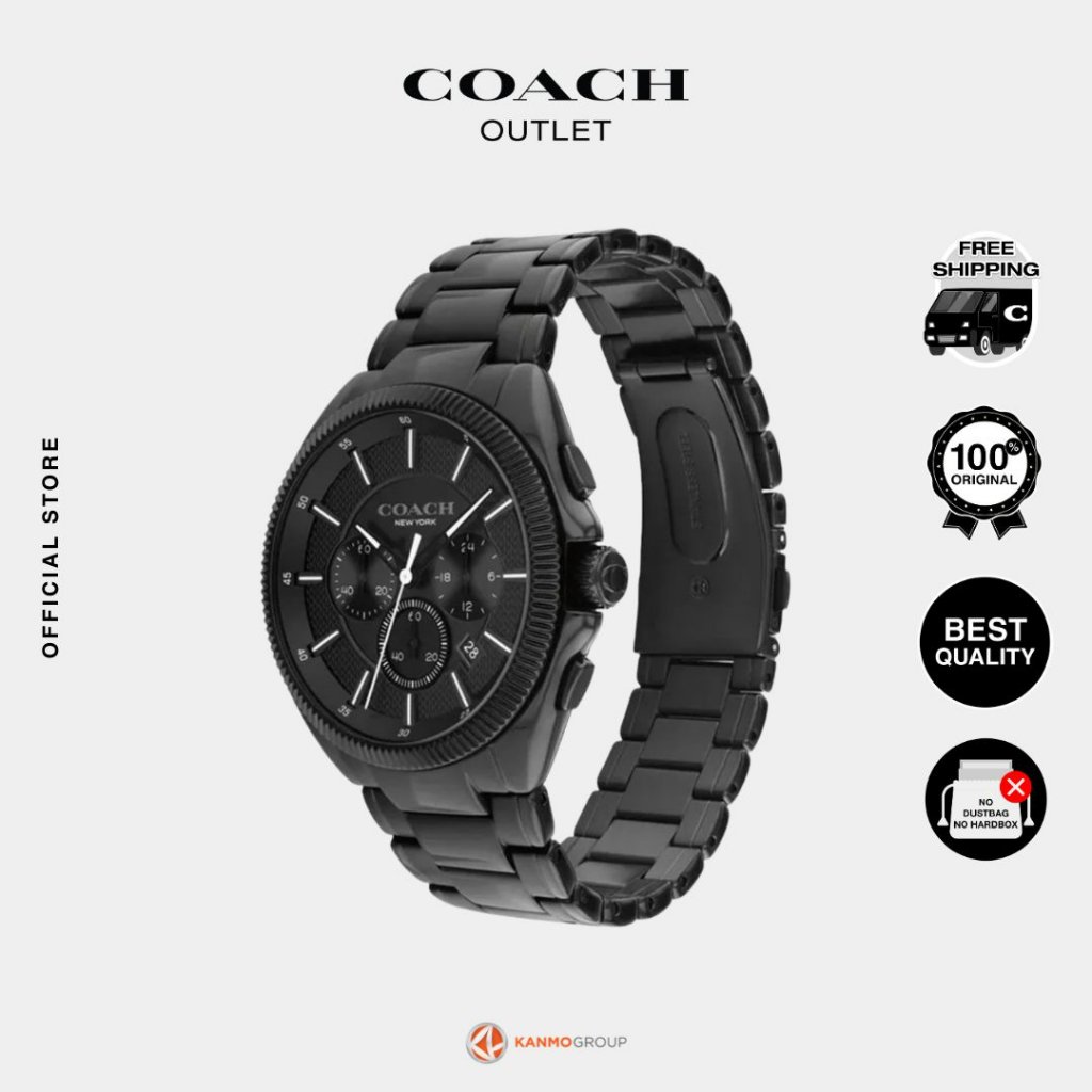 Coach Jackson Men Chronograph  BlackWatch - Jam Tangan Pria