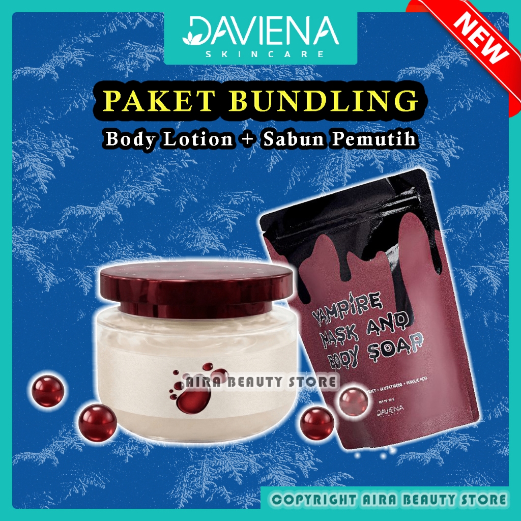 DAVIENA SKINCARE BUNDLING HANDBODY LOTION DAN SABUN MANDI DAVIENA SKINCARE