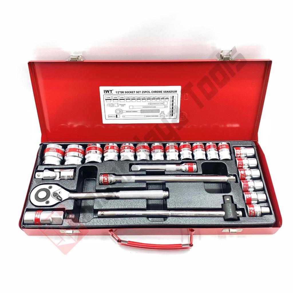 IWT JAPAN Kunci Sok Set 25 Pcs 1/2 Inch - Socket Set Soket