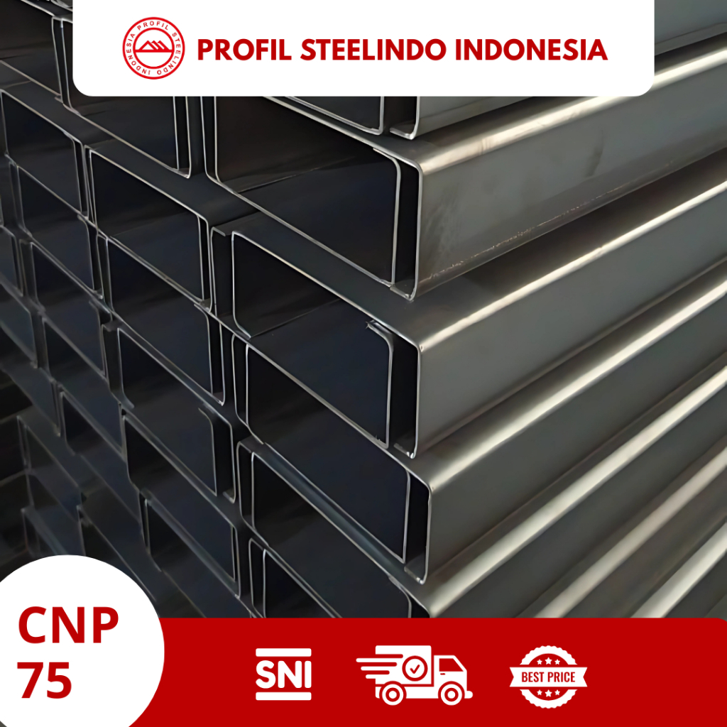 Besi Baja Kanal C CNP 75 Pros - 6 Meter Berbagai Varian Tebal