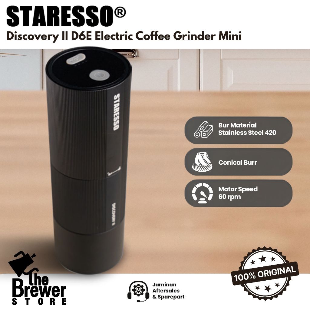 Grinder Kopi Staresso Discovery II D6E Electric Coffee Grinder Mini