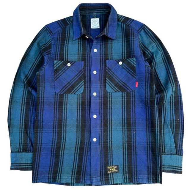 Kemeja flanel wtaps outer double pocket uk S-M