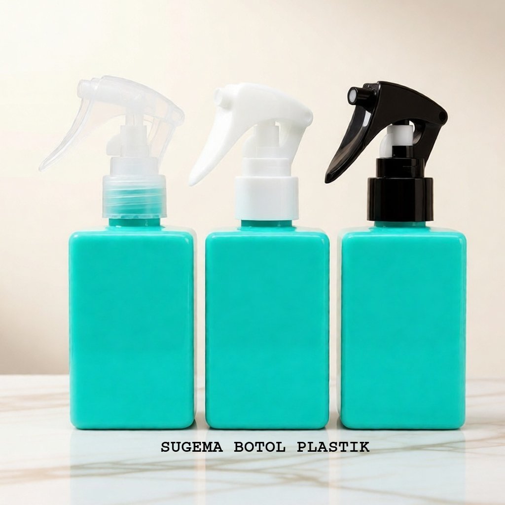 Botol Spray 100ml Kotak Plastik Hijau / Botol Triger 100ml Pet Tebal