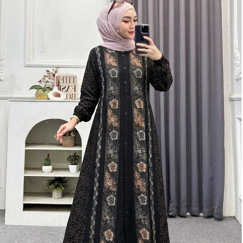 GAMIS TWILL RAYON PREMIUM, GAMIS MUSLIMAH TWILL MOTIF TRENDY