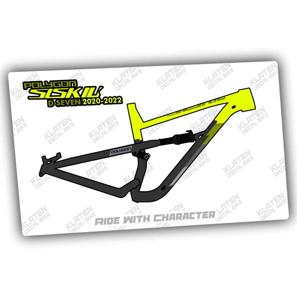 Decal Frame polygon SISKIU D7 2020 2021 2022 KLAX INDUSTRIES Stiker Sepeda