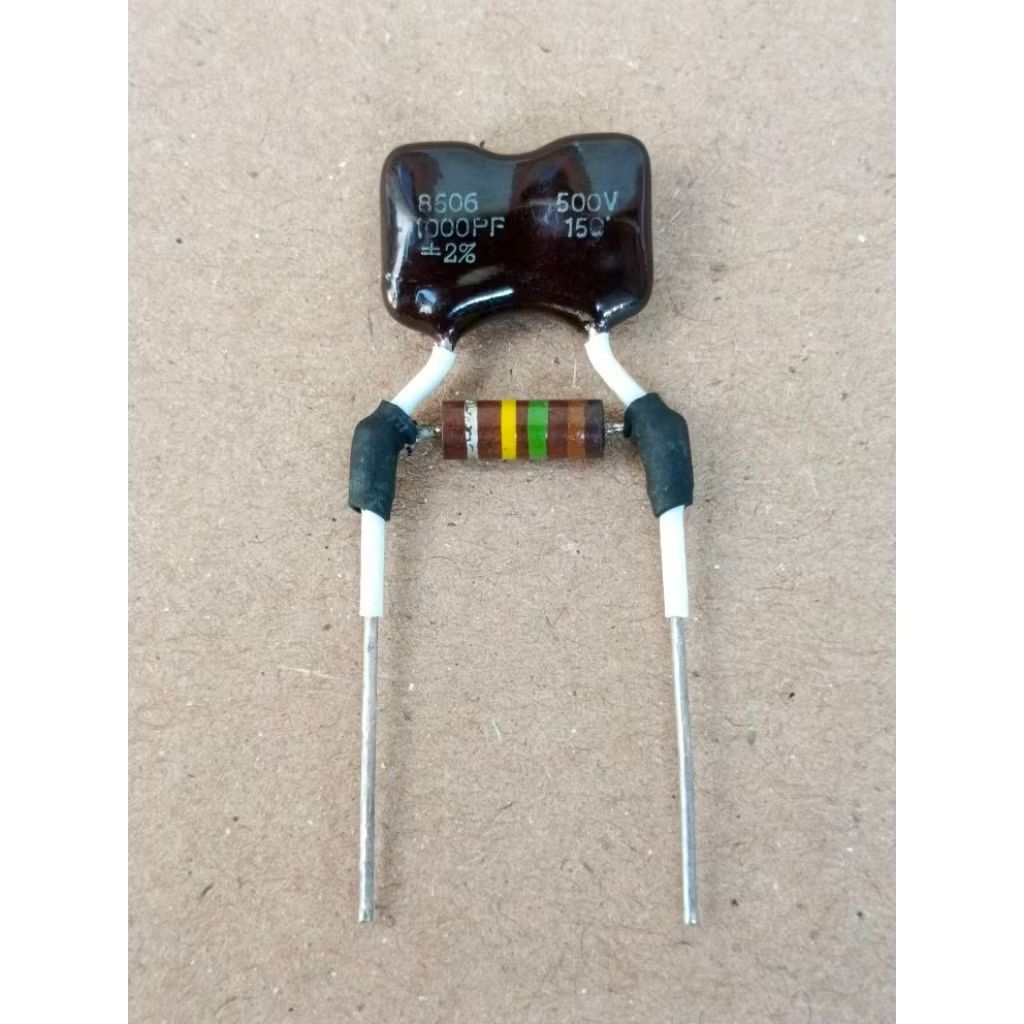 treble bleed gitar silver capacitor sangamo USA dan alandbradley 1000 pf 150 ohm