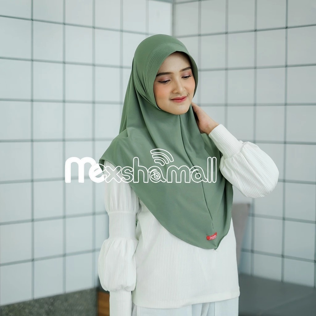 SHAMIRA - Jilbab Instan Asna Jersey Premium I Hijab Bergo Asna Olahraga By Shamira Official