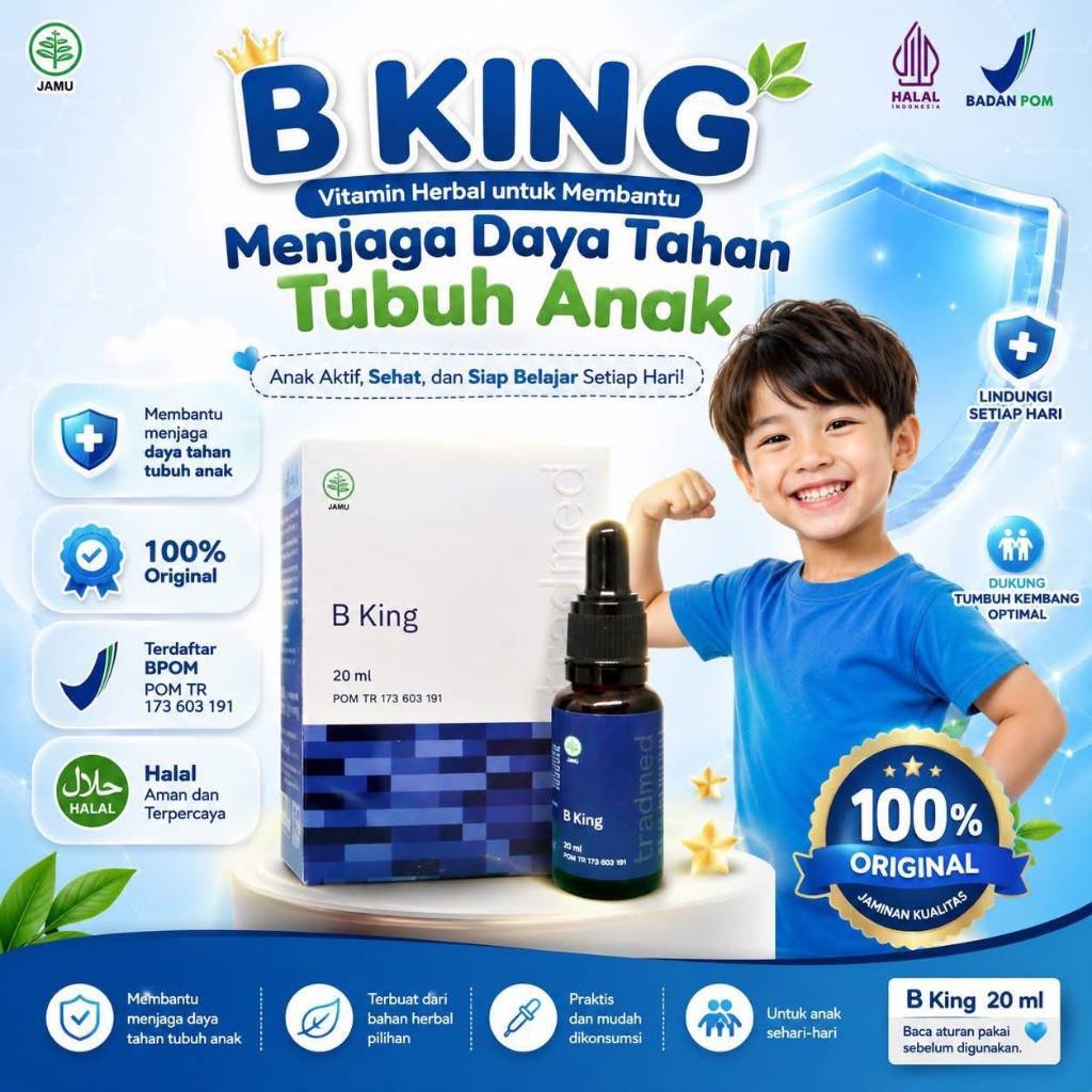 HERBAL BKING Original Nutrisi Anak Speech Delay BKING ORIGINAL ASLI Berlogo Trirama FM Net